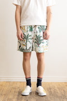 Harago - Printed Kantha Shorts - White - Canoe Club