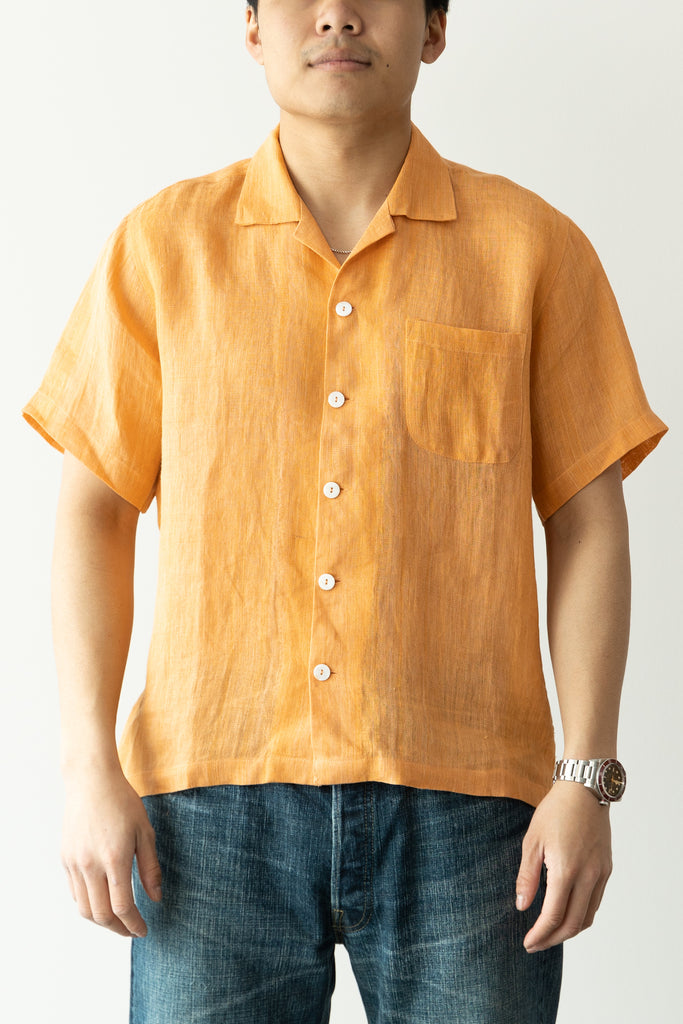 Karu Research - Linen Camp Shirt - Orange - Canoe Club