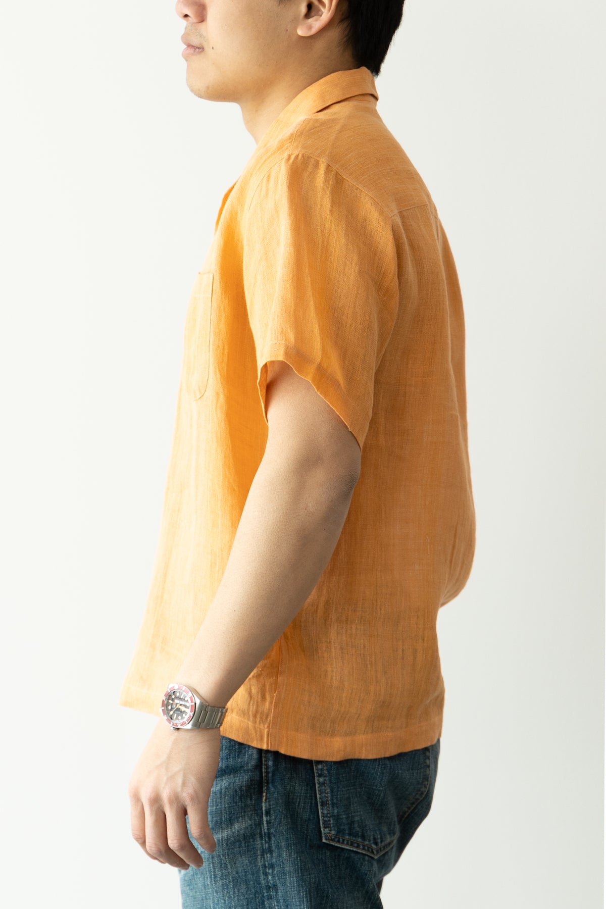 Karu Research - Linen Camp Shirt - Orange - Canoe Club