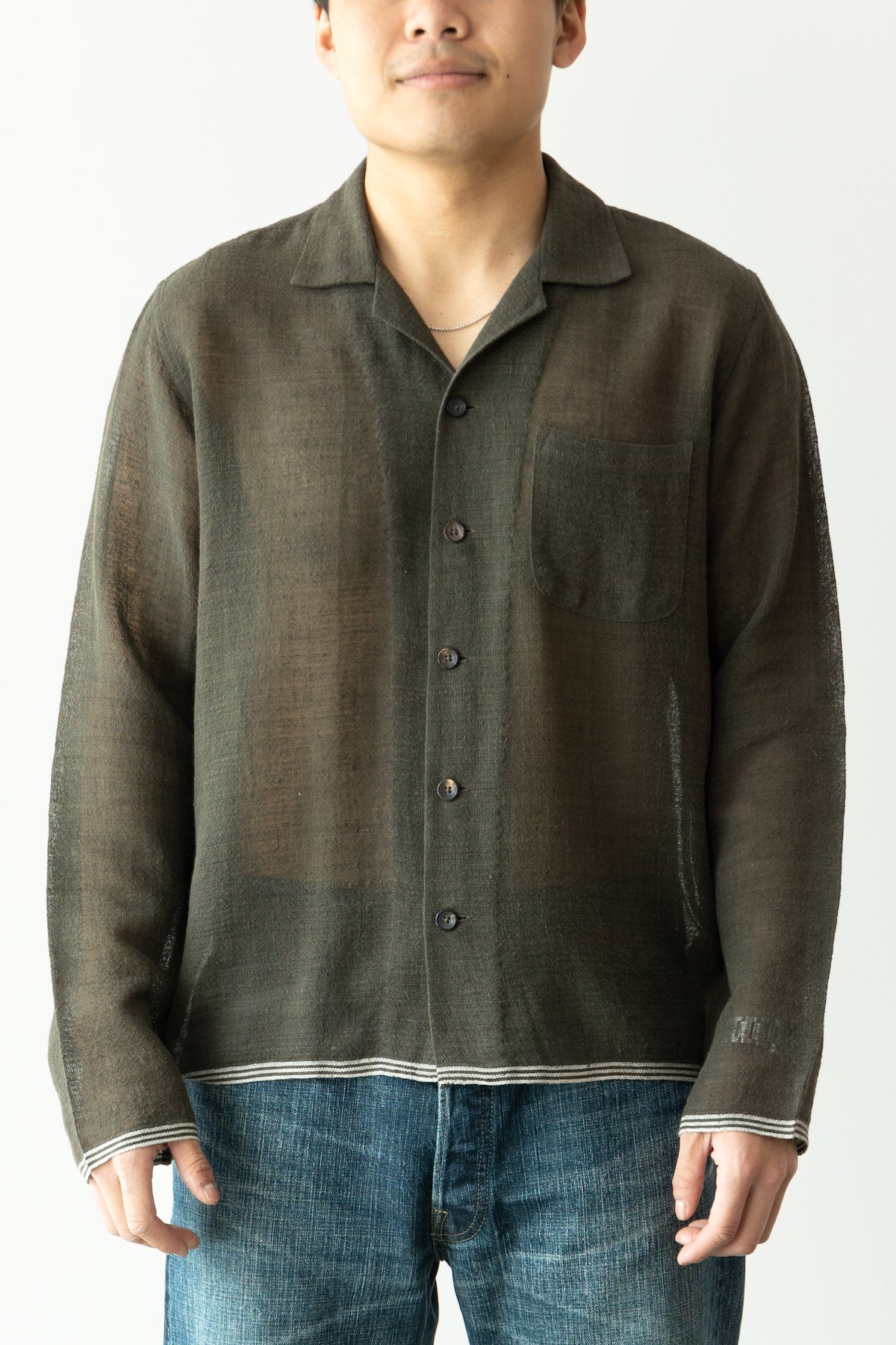 Karu Research - Selvedge Camp Shirt - Brown - Canoe Club