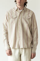 Wythe - Washed Madras Workshirt - Earthtone Stripe - Canoe Club