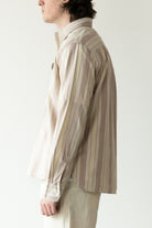 Wythe - Washed Madras Workshirt - Earthtone Stripe - Canoe Club