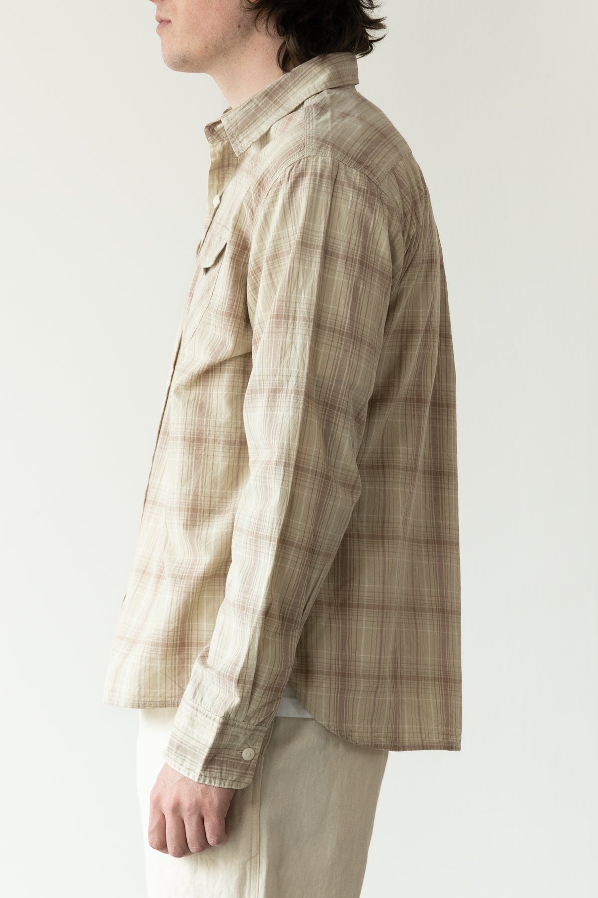 Wythe - Washed Madras Workshirt - Earthtone Plaid - Canoe Club