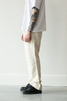 Wythe - Flat Front Cotton/Linen Chinos - Unbleached - Canoe Club