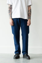Wythe - Rustic Plainweave Flat Front Chino - Indigo - Canoe Club