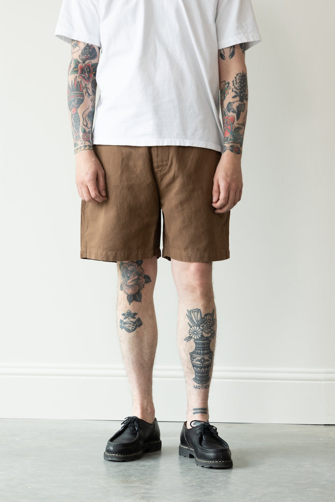 Wythe - Cotton/Linen Shorts - Churro Brown - Canoe Club