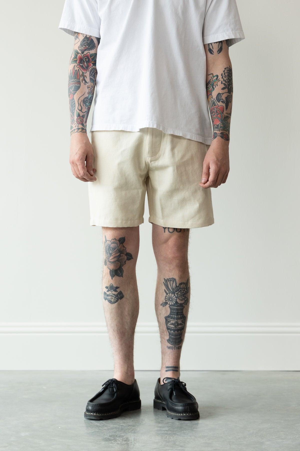 Wythe - Cotton/Linen Shorts - Unbleached - Canoe Club