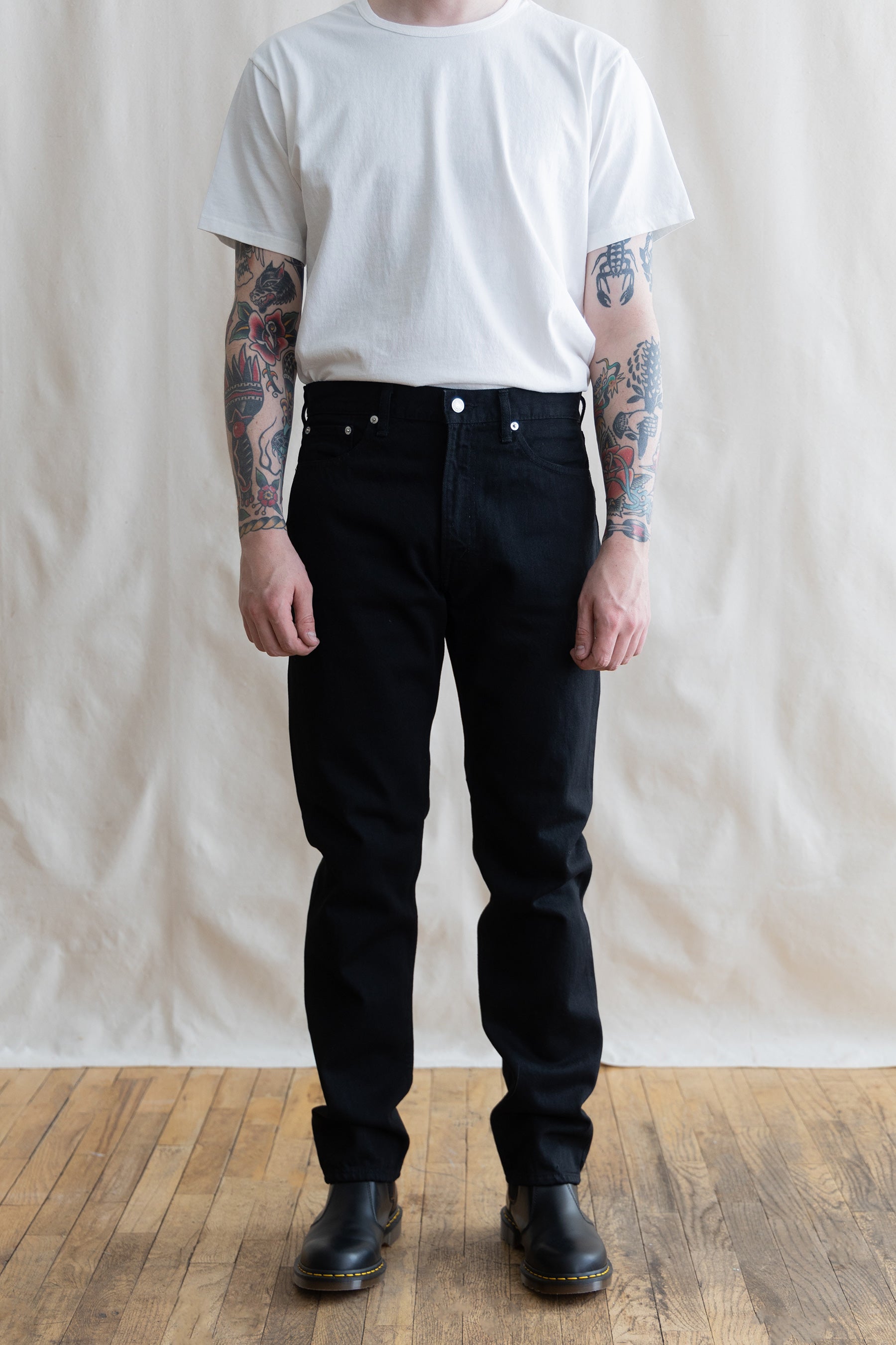 orSlow Ivy Fit Denim 107 Black Canoe Club - Main Image