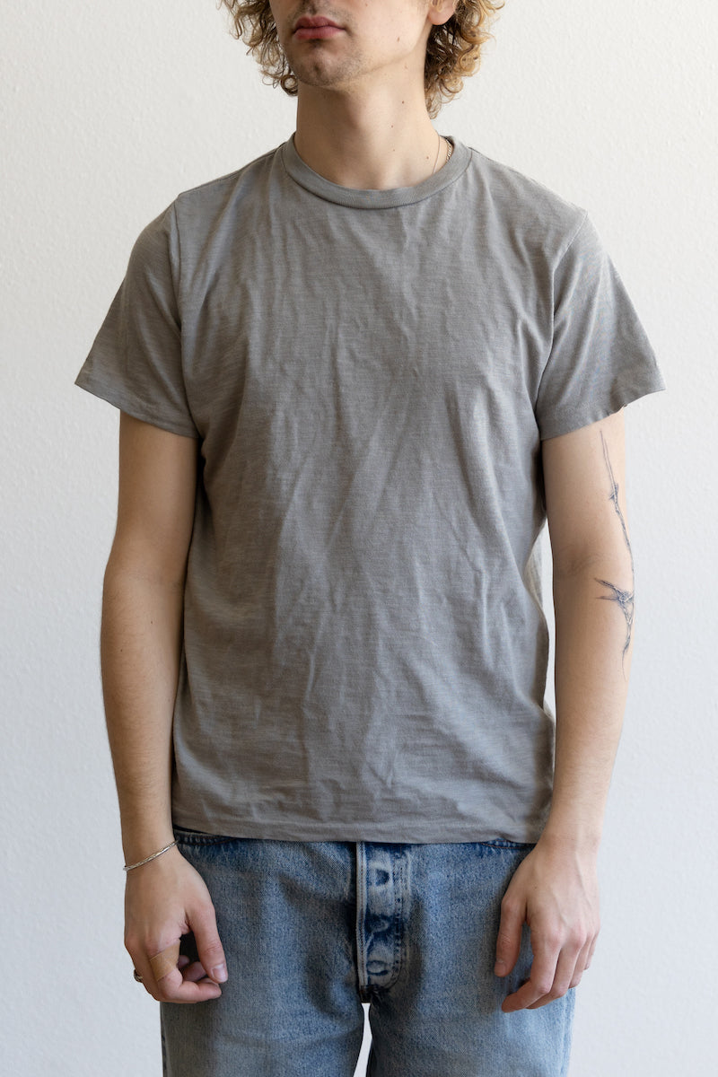 Velva Sheen - Short Sleeve Rolled Tee - Grey - Canoe Club