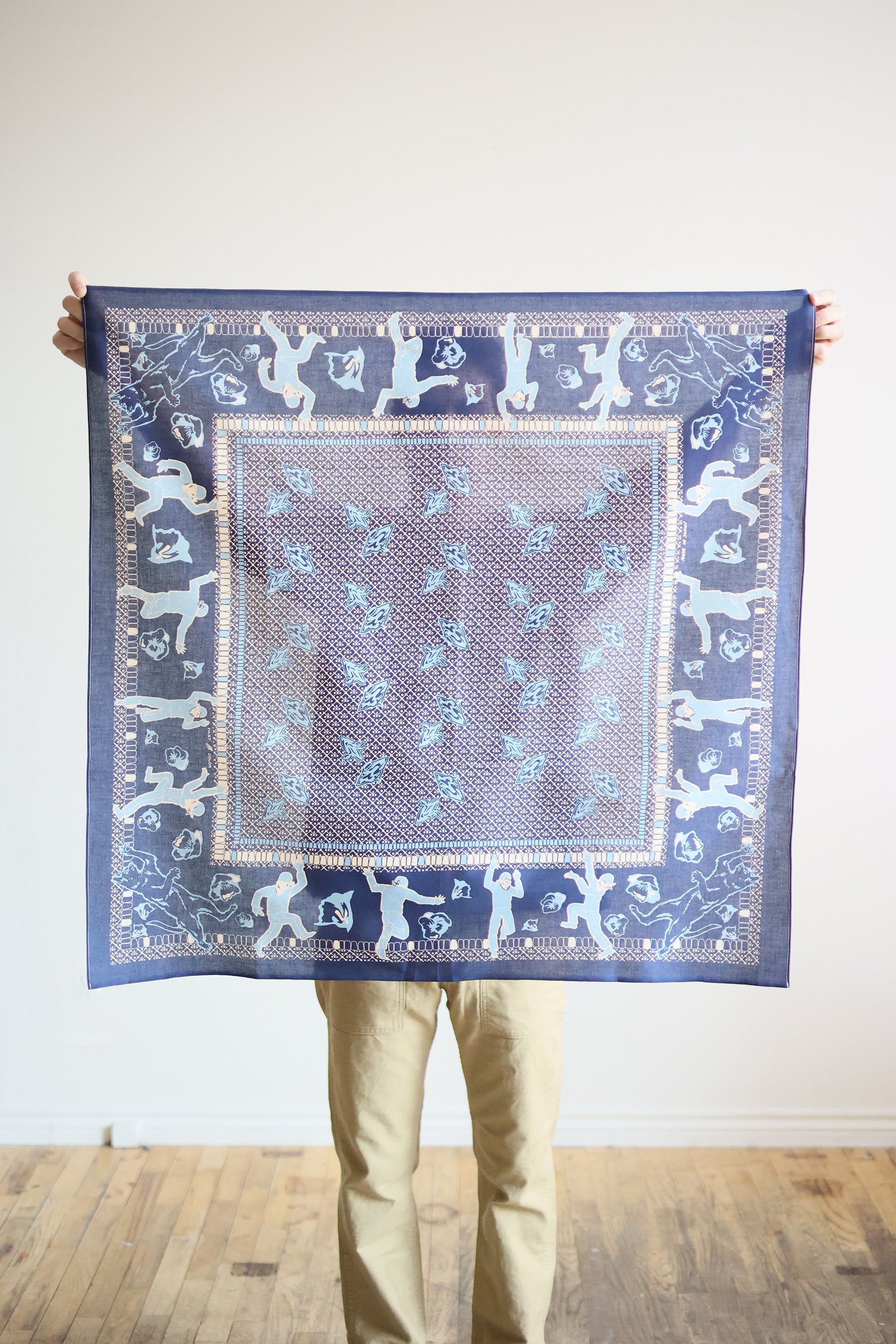 One Ear Brand - "Eejyanaika" Bandana - Indigo Asagi - Canoe Club