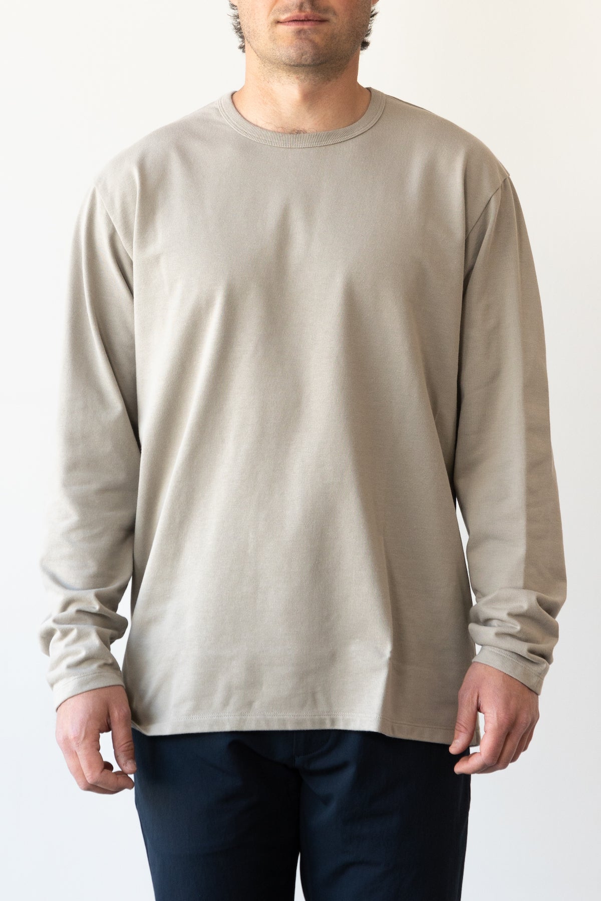 COOLMAX Jersey L/S Tee - Light Taupe