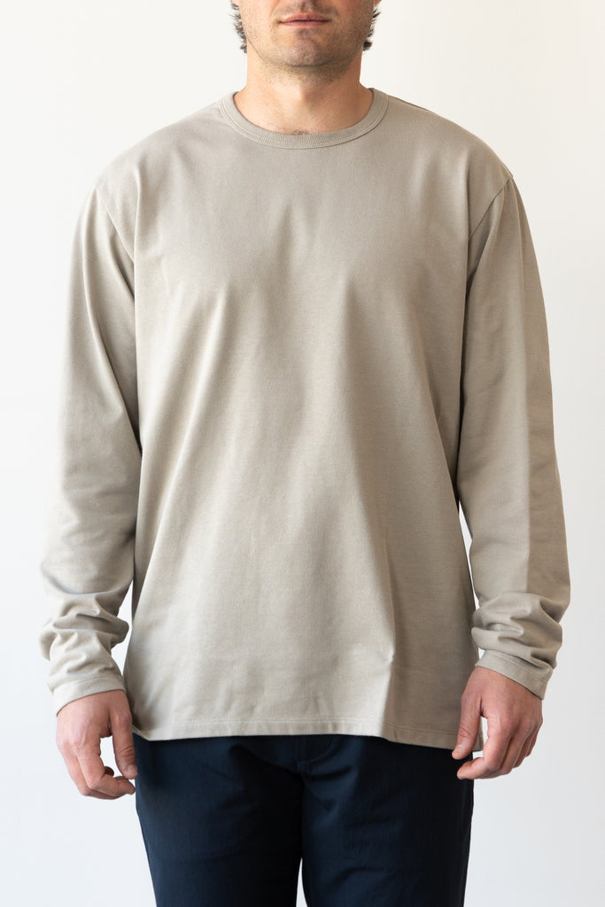 nanamica - COOLMAX Jersey L/S Tee - Light Taupe - Canoe Club