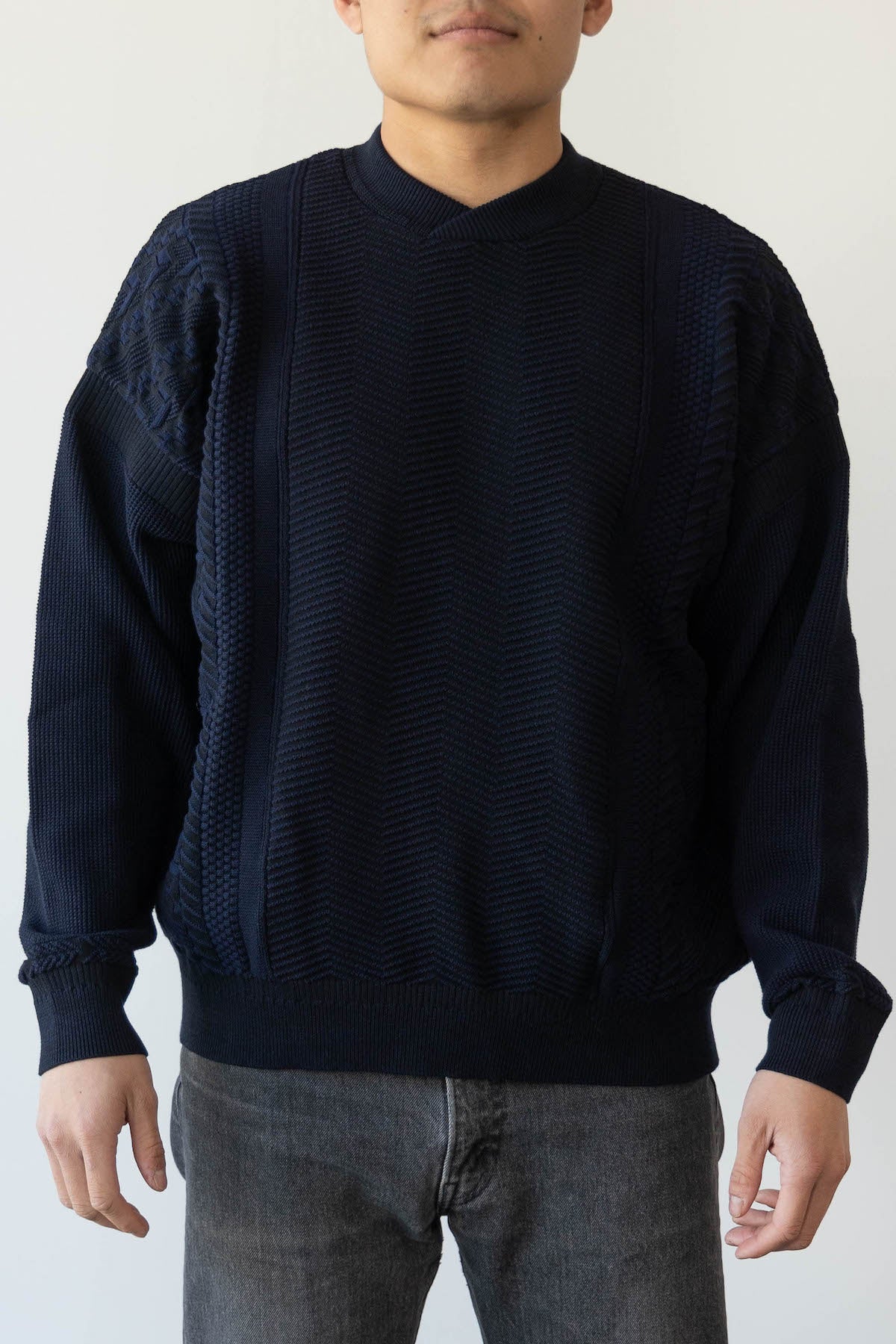Yashiki - Hanadoki Knit - Navy - Canoe Club