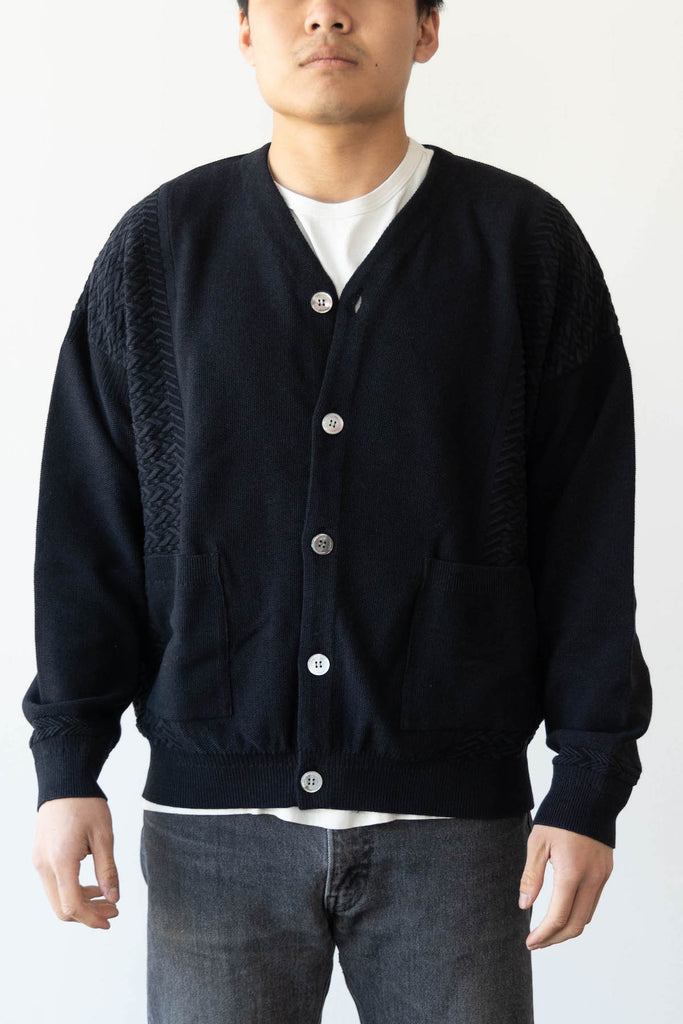 Yashiki - Hanaikada Cardigan - Black - Canoe Club