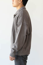 Yashiki - Hatsuhana Knit Blouson - Greige - Canoe Club
