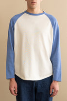 J. Press - Baseball Sweater - White/Sax - Canoe Club