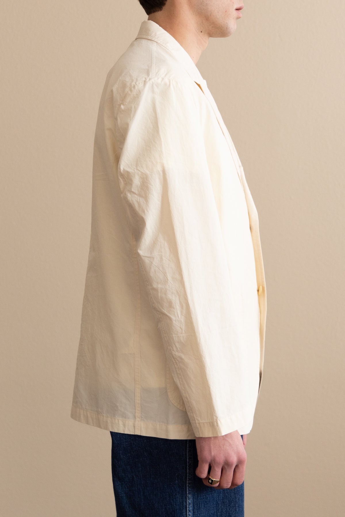 J. Press - Cotton Nidom Bio Dye 3 Button Old Fit Jacket - Ivory - Canoe Club