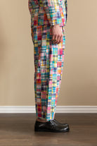 J. Press - India Madras 1 Tuck Wide Easy Trousers - Pink - Canoe Club