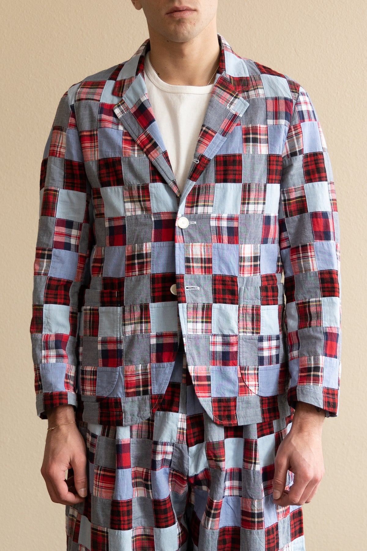 J. Press - India Madras 3 Button Old Fit Jacket - Sax - Canoe Club