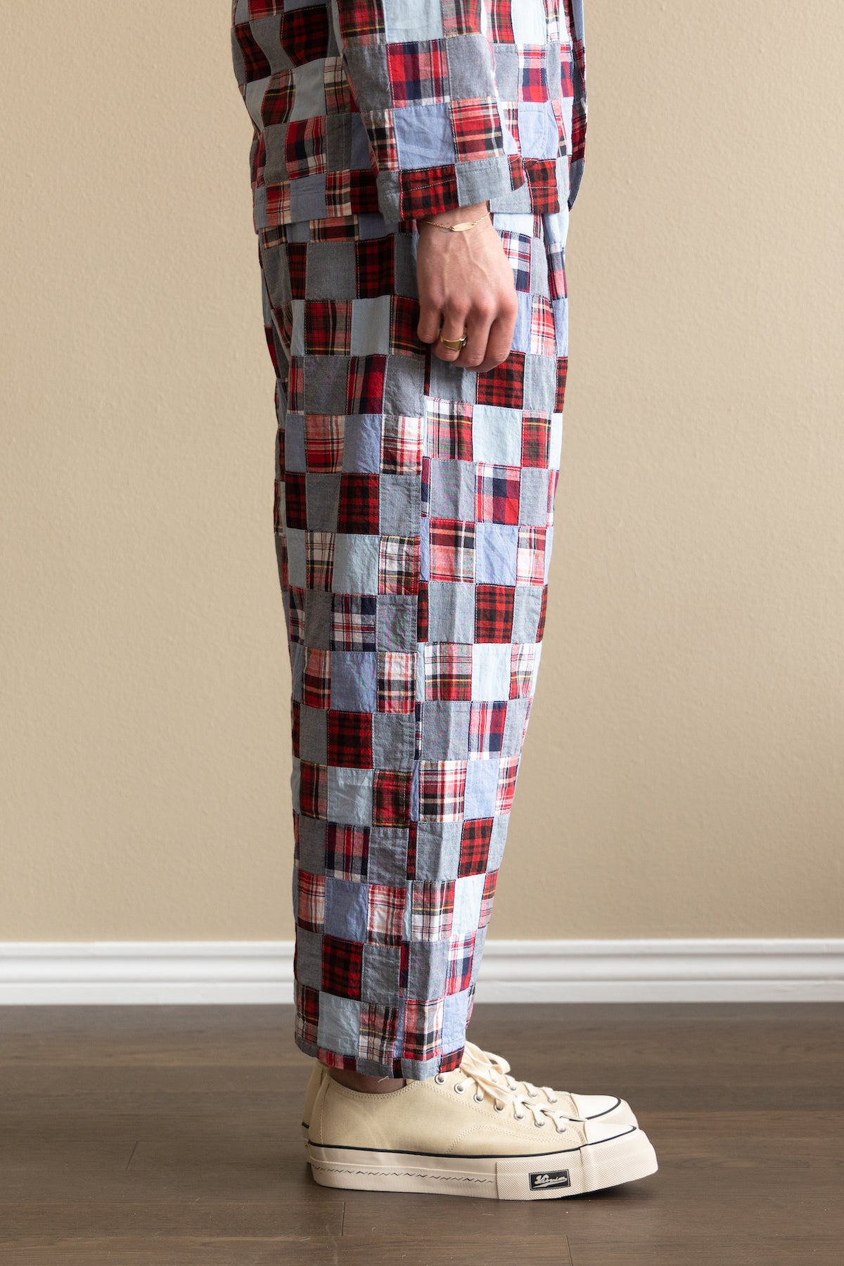 J. Press - India Madras 1 Tuck Wide Easy Trousers - Sax - Canoe Club