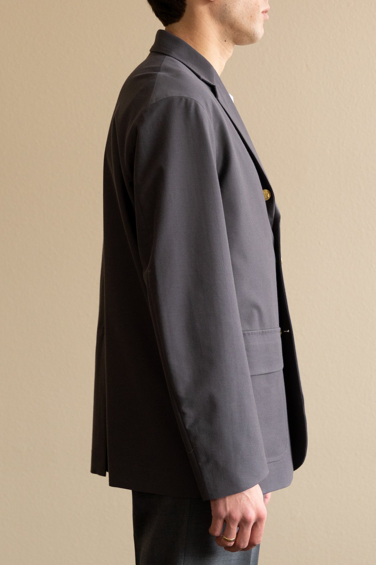 J. Press - Knit 3 Button Baggy Blazer - Gray - Canoe Club