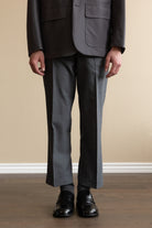 J. Press - Merino Tropical Wool Piped Stem Trousers - Gray - Canoe Club