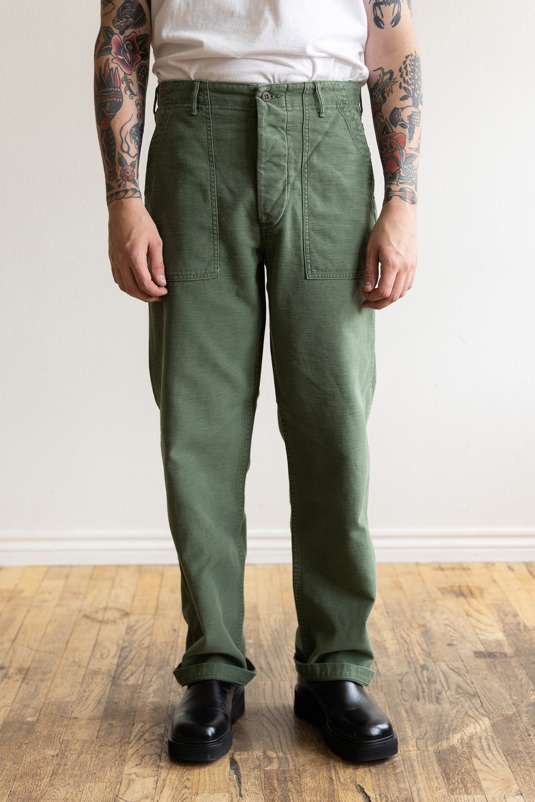 orSlow US Army Fatigue Pants Used Wash (Regular Fit) | Green Used
