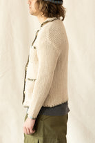 Story Mfg. - Grandad Cardigan Hand Knit - Ecru - Canoe Club