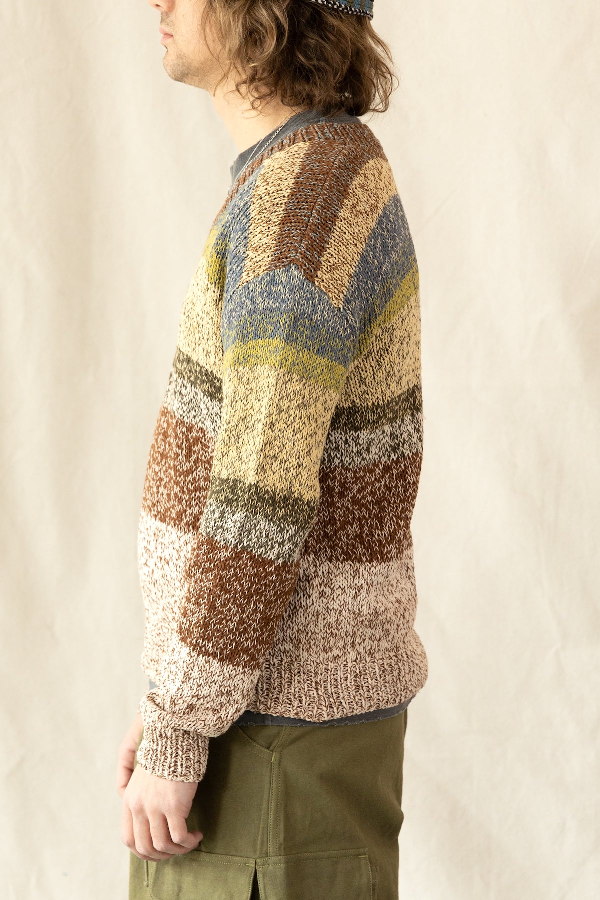 Story Mfg. - Keeping Jumper Treefall Handknit - Olive - Canoe Club