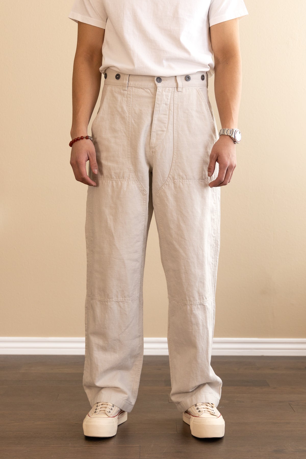 Nigel Cabourn - Carpenter Pant - Off White - Canoe Club