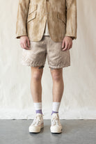 ts(s) - Garment Dye Viscose Drawstring Shorts - Beige - Canoe Club