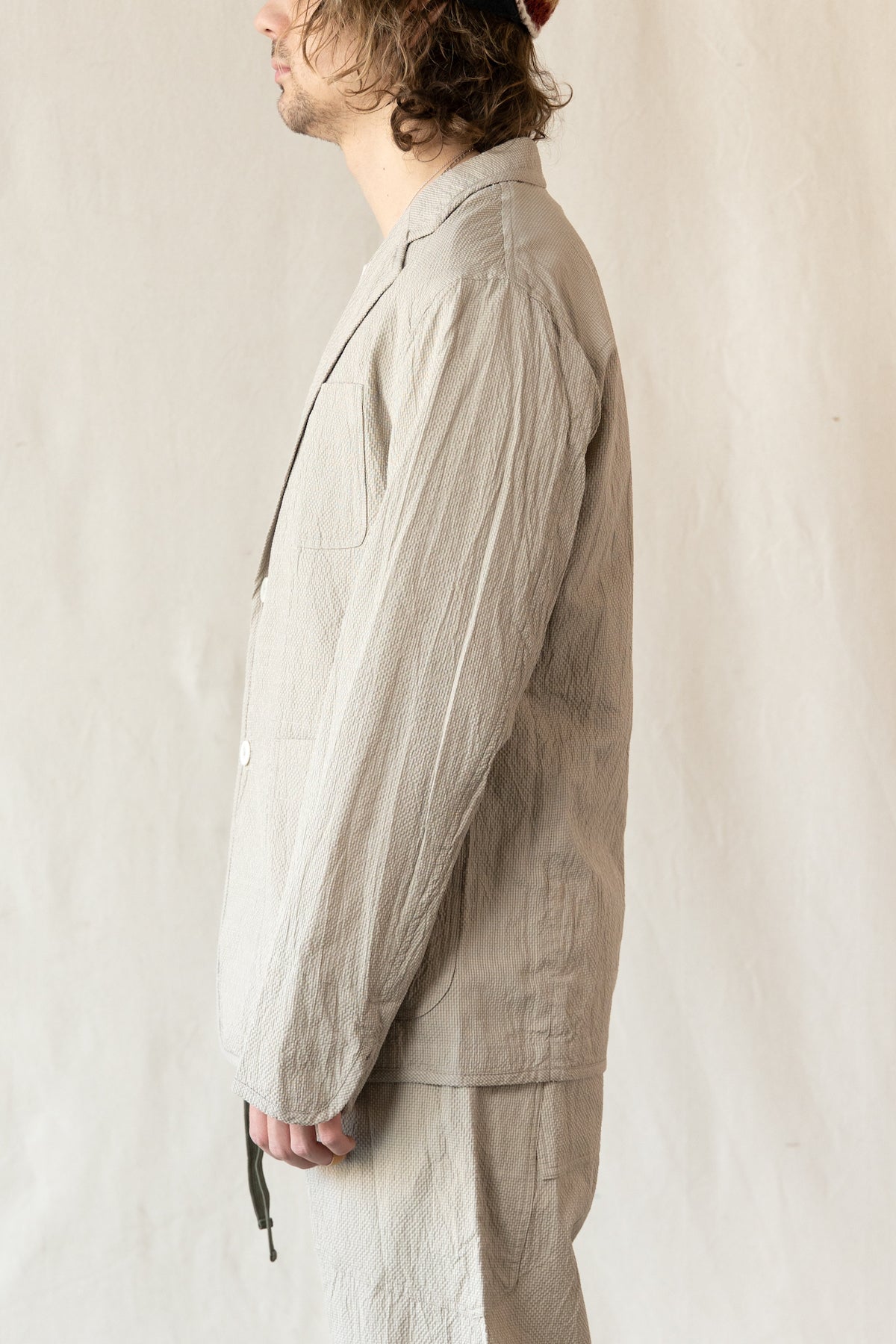ts(s) - Seersucker 2 Button Jacket - Khaki - Canoe Club