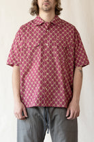 ts(s) - Ethnic Print Short Sleeve Shirt - Red - Canoe Club