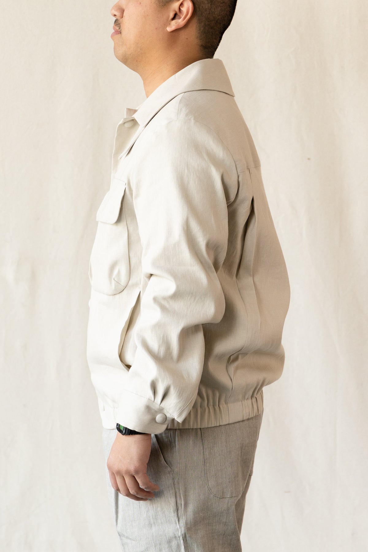 Document - Linen CPO Jacket - Beige - Canoe Club