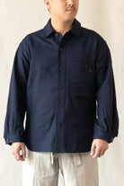 Document - Jacquard Cotton Shirt - Navy - Canoe Club