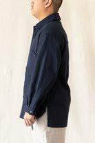 Document - Jacquard Cotton Shirt - Navy - Canoe Club