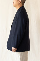 Document - Hopsack Oversized Blazer - Navy - Canoe Club