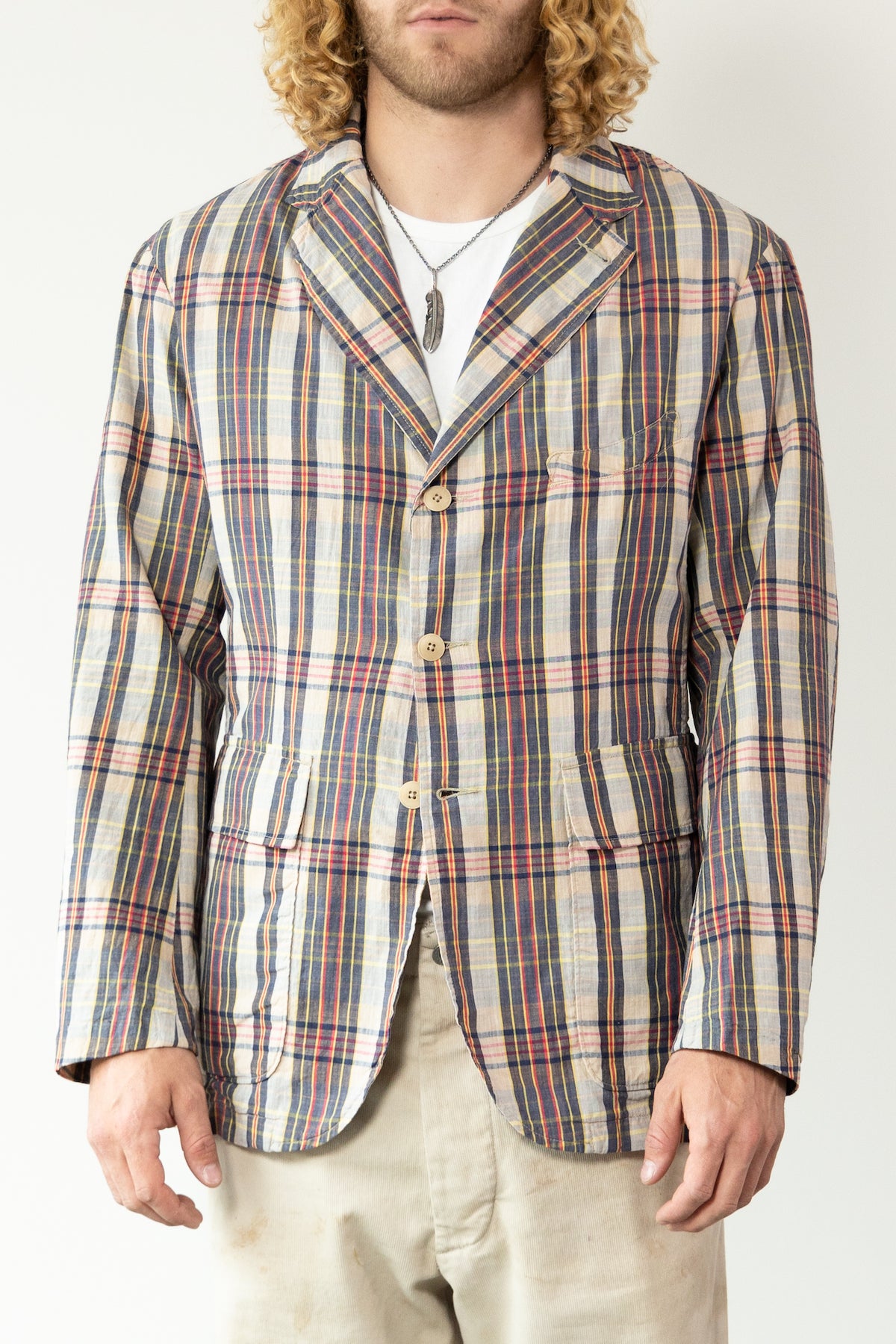 RRL Unconstructed Madras Sport Coat | Madras | Canoe Club