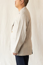 Document - Irish Linen Relaxed Jacket - Beige - Canoe Club
