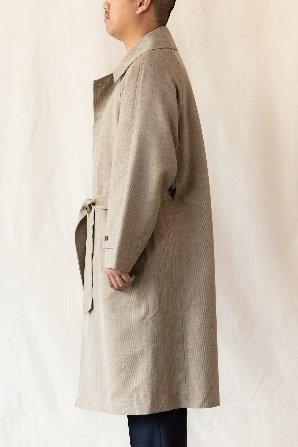Document - Lightweight Wool Balmacaan - Beige - Canoe Club