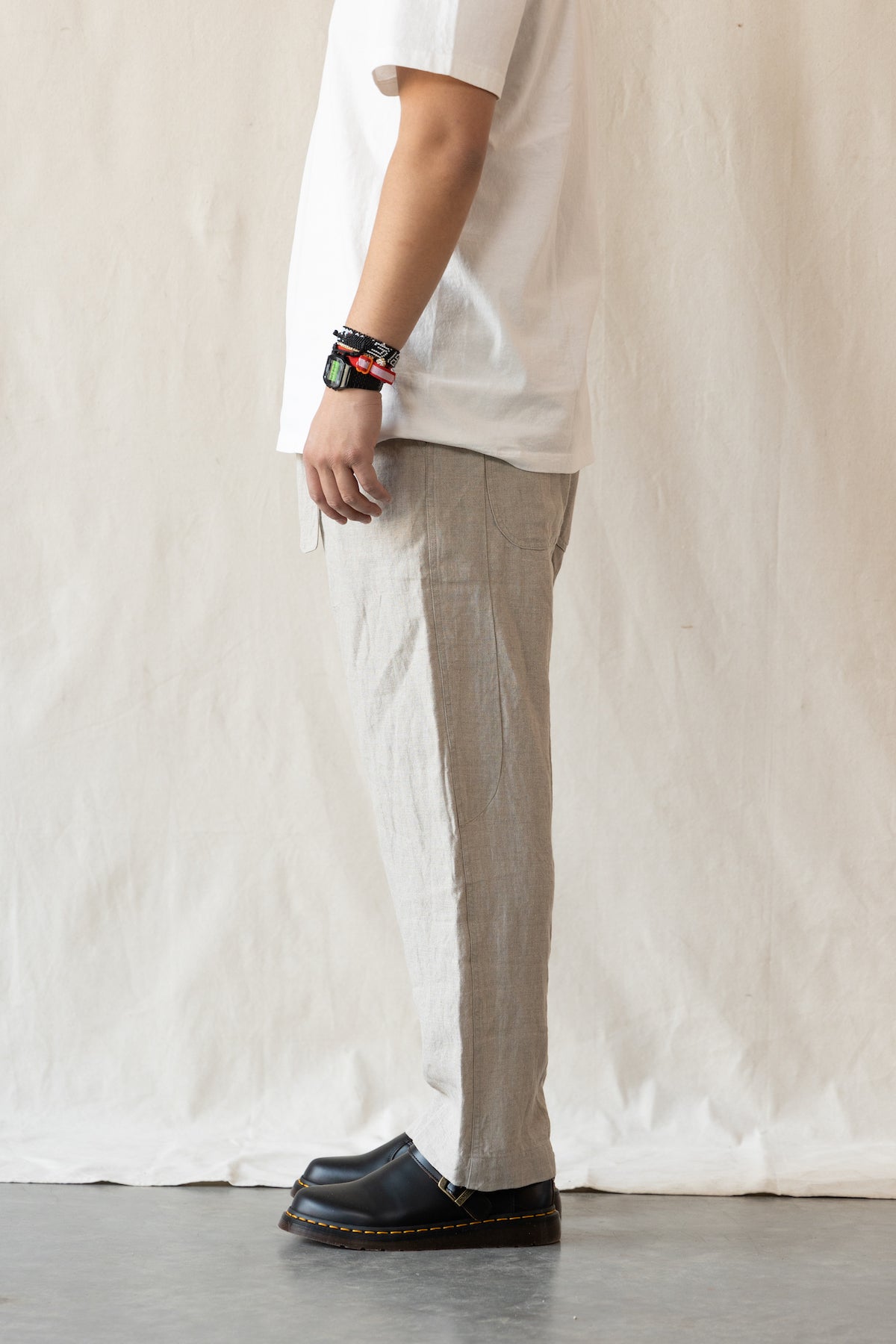 Document - Irish Linen Relaxed Pants - Beige - Canoe Club