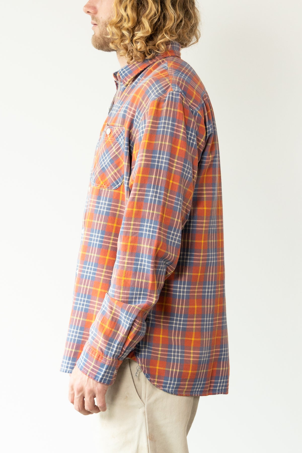 RRL - Plaid Twill Workshirt - Red/Blue - Canoe Club