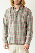 RRL - Plaid Twill Workshirt - Sage/Pink - Canoe Club