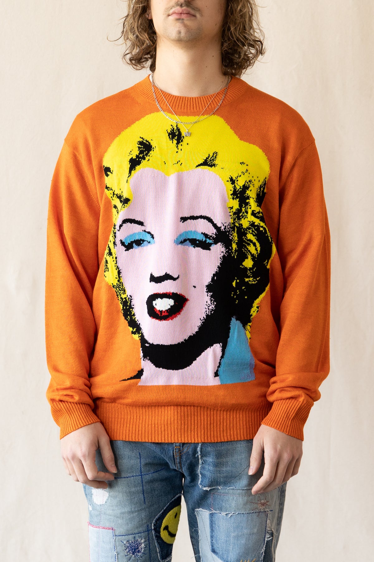 Junya Watanabe - Marilyn Monroe Graphic Sweater - Orange - Canoe Club