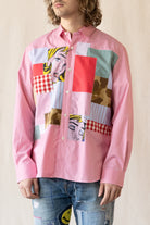 Junya Watanabe - Roy Lichtenstein Cotton Patchwork Shirt - Pink/White - Canoe Club