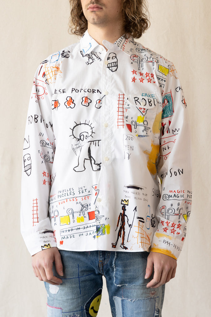 Junya Watanabe - Basquiat Wide Fit Cotton Shirt - White - Canoe Club