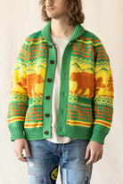 Junya Watanabe - Tribal Knit Sweater - Green/Yellow - Canoe Club