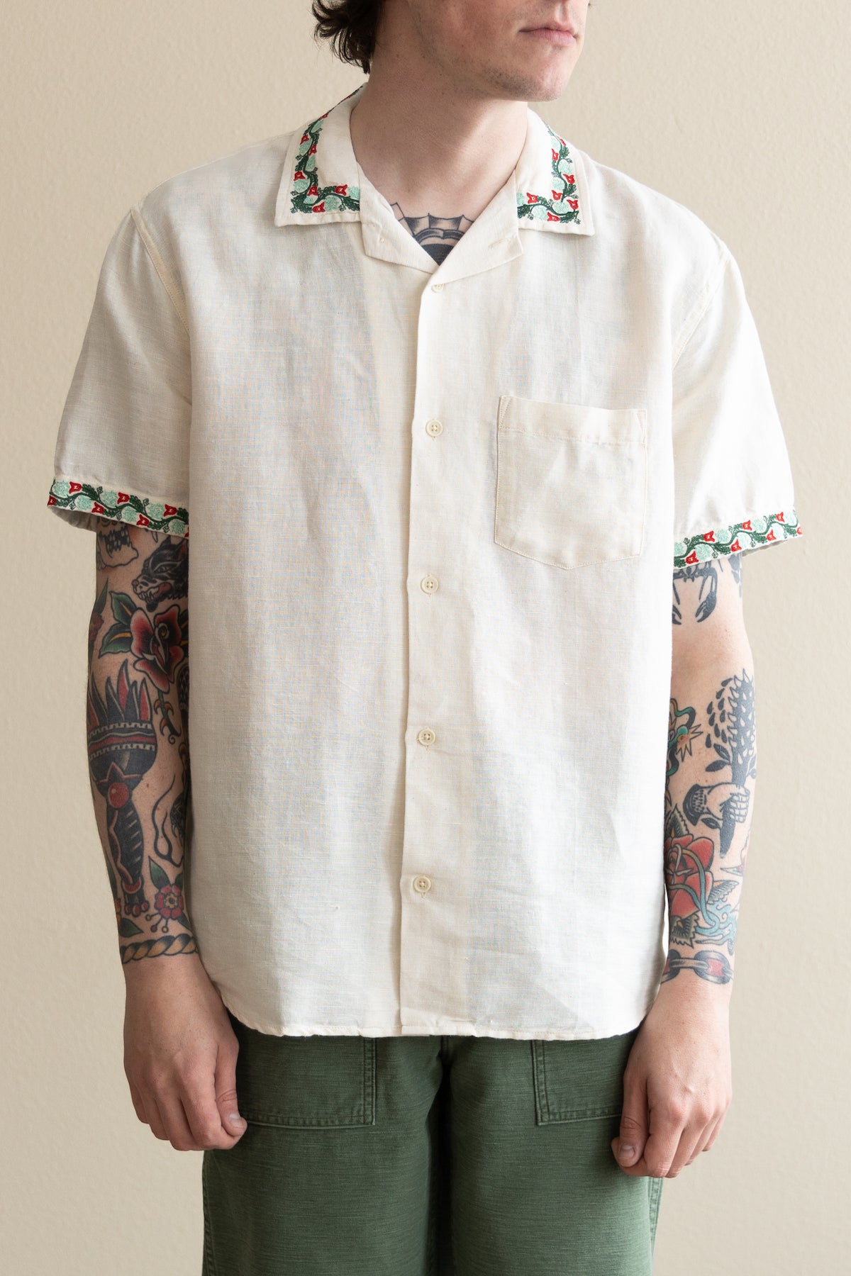 Corridor - Hamsa Floral Linen - Natural - Canoe Club