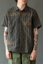 Engineered Garments - Camp Shirt - Olive Small Seersucker - Canoe Club