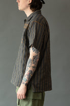 Engineered Garments - Camp Shirt - Olive Small Seersucker - Canoe Club